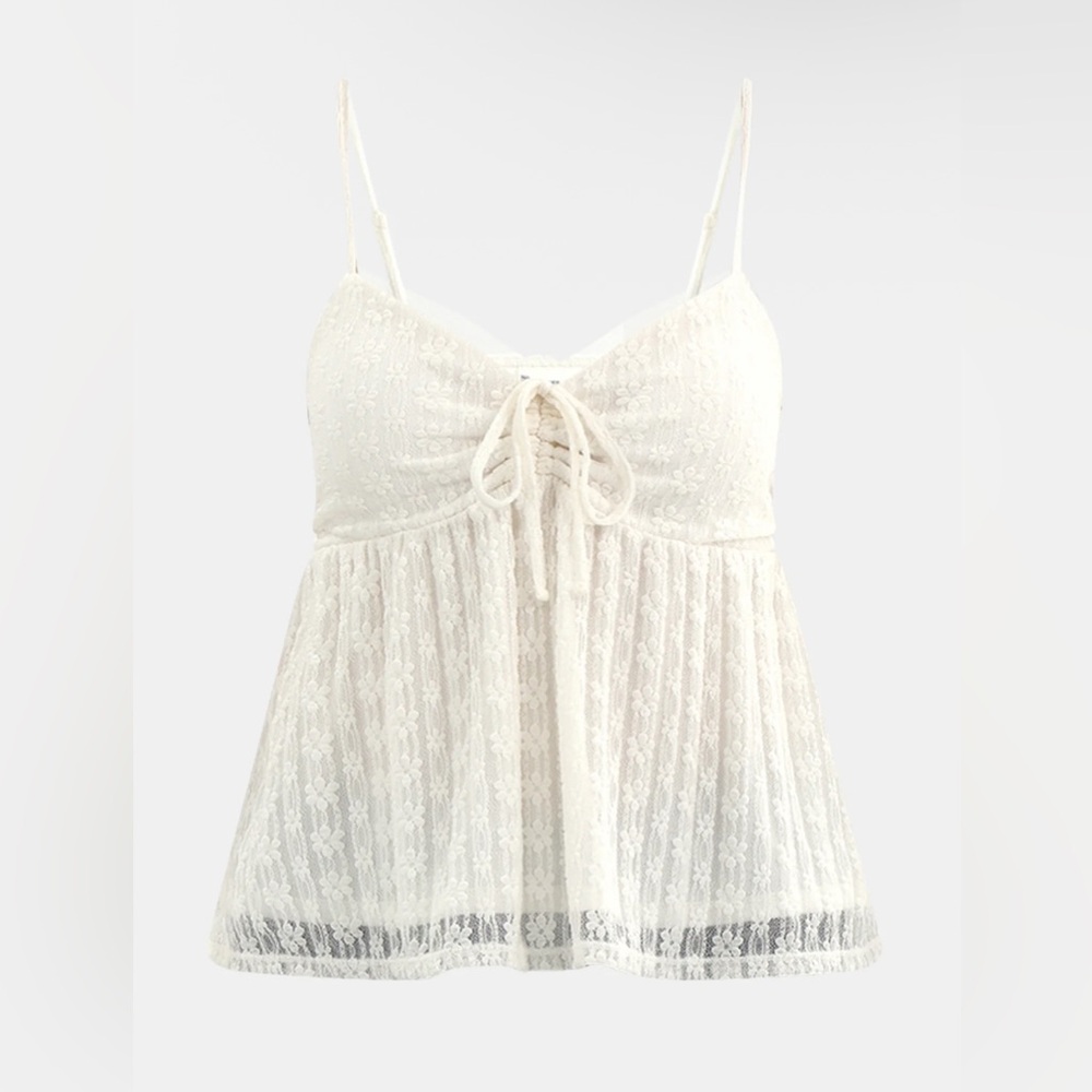 No Boundaries Babydoll Lace Top, Women's
